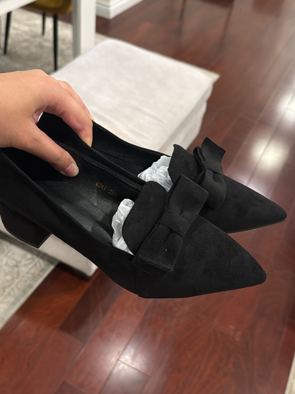 Classic Black Bow Pointed Toe Women’s Heels